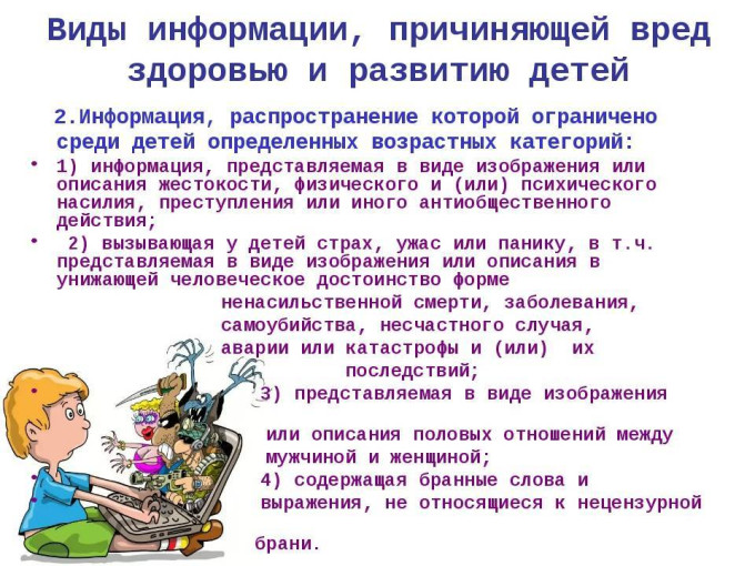 Защита детей от информации, причиняющей вред их здоровью и развитию Защита детей от информации, причиняющей вред их здоровью и развитию.